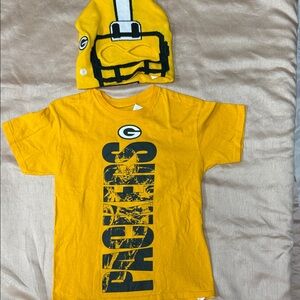 Packers Kids Yellow T-Shirt and Hat